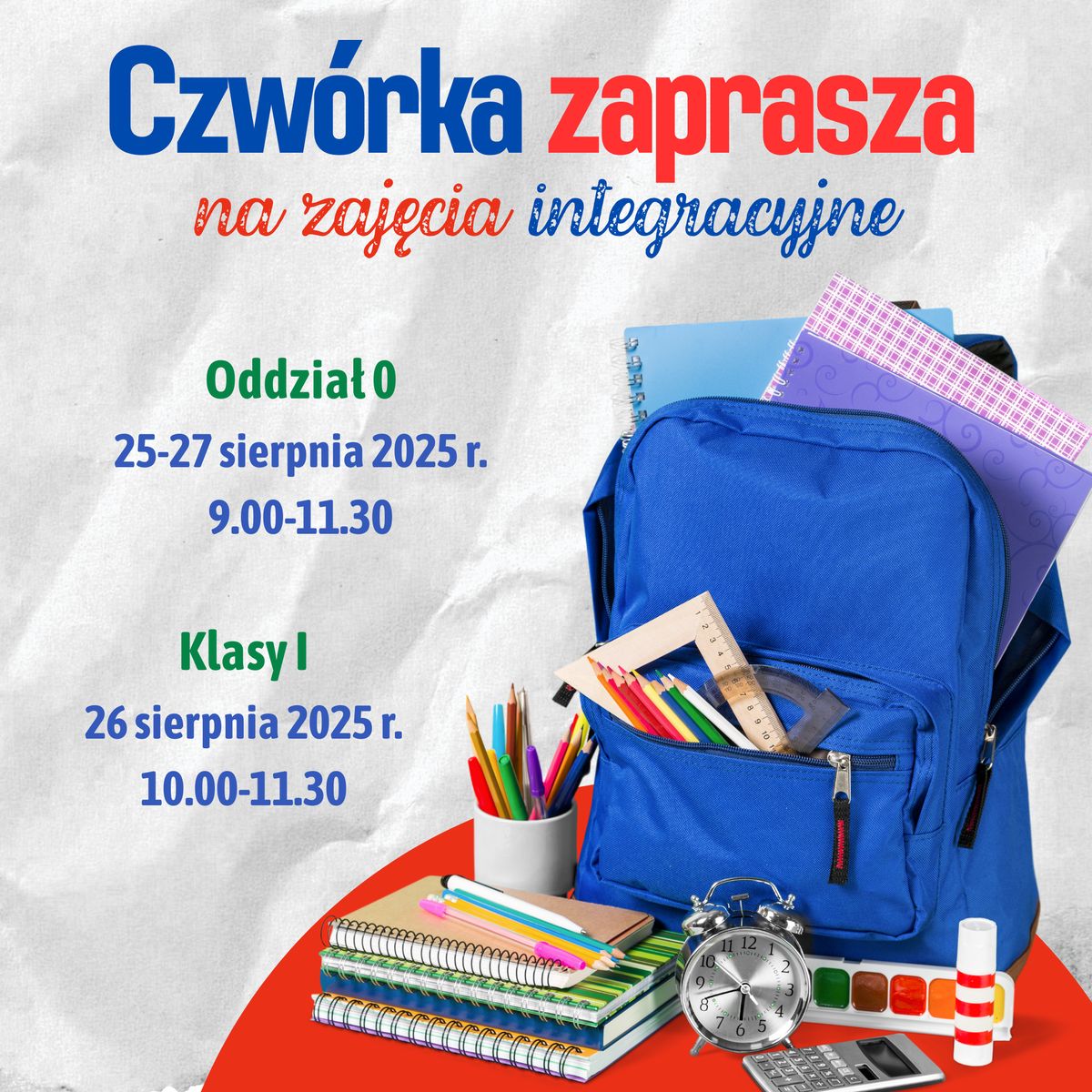 informacja o zajęciach integracyjnych